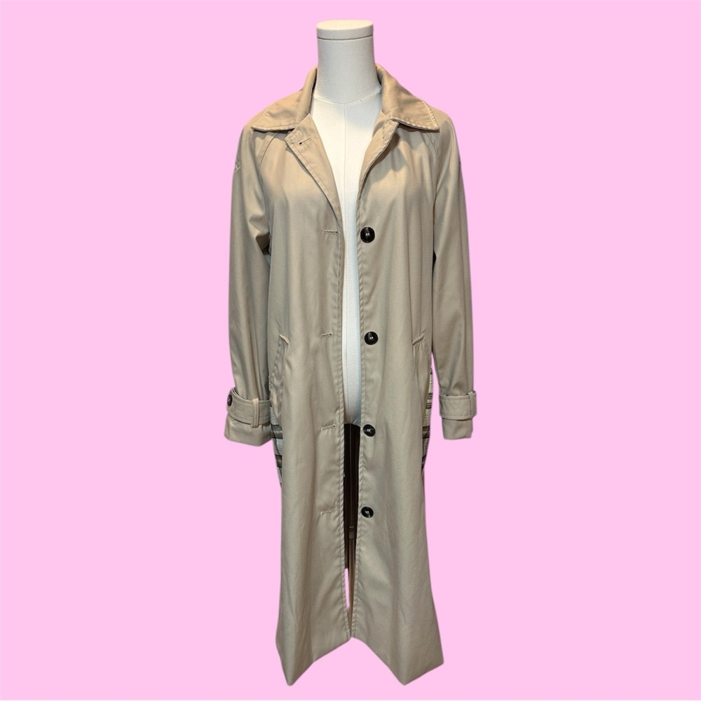 Bershka Plaid Trench Coat View 4
